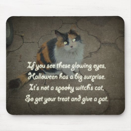 Halloween Poem - Calico Cat Muismat (Voorkant)
