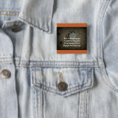 Halloween Poem - Calico Cat Vierkante Button 5,1 Cm (In situ)