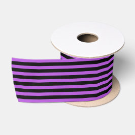 Halloween Poison Paars Stripe Ribbon Satijnen Lint