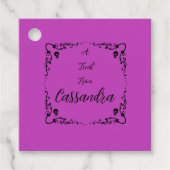 Halloween Poison Paarse gepersonaliseerd Bedankjes Labels (Voorkant)