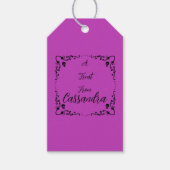 Halloween Poison Paarse gepersonaliseerd Cadeaulabel (Voorkant)
