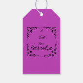 Halloween Poison Paarse gepersonaliseerd Cadeaulabel (Achterkant)