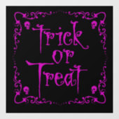 Halloween Poison Paarse Trick or treat Raamsticker (Vel)