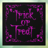 Halloween Poison Paarse Trick or treat Raamsticker (Vel 3)