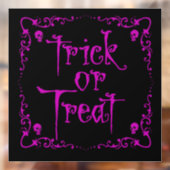 Halloween Poison Paarse Trick or treat Raamsticker (Vel 2)