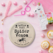 Halloween Poison Spider Venom Skull en Botten Papieren Bordje (Feest)