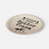 Halloween Poison Spider Venom Skull en Botten Papieren Bordje (Gekanteld)