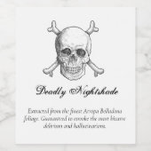 Halloween Poison Win Label Wijn Etiket (Enkel label)