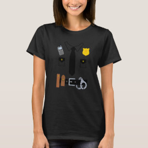 Halloween Police Uniform Costume Halloween Kinder T-shirt