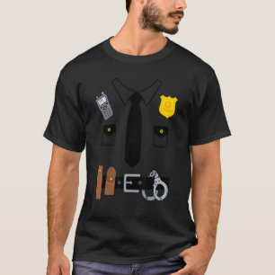 Halloween Police Uniform Costume Halloween Kinder T-shirt