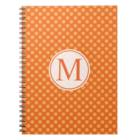 Halloween Polka Dots Monogram | Gastenboek Notitieboek (Voorkant)