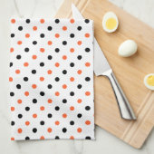 Halloween Polka Dots Theedoek (Quarter Fold)