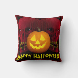 Halloween Polyester Sierkussen 16 x 16 inch/Skulls