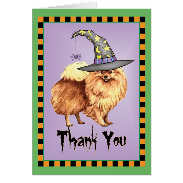 Halloween Pomeranian Dank je (Voorkant)