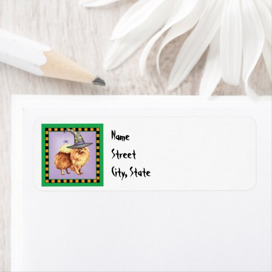 Halloween Pomeranian Etiket (Insitu)