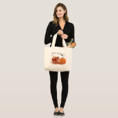 Halloween Pomeranian Grote Tote Bag (Voorkant (model))