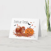 Halloween Pomeranian Kaart (Voorkant)