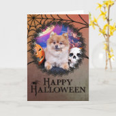 Halloween - Pomeranian - Simba Kaart (Gele Bloem)