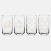 Halloween Pomeranians – Set van 4 Glazen (Achterkant)