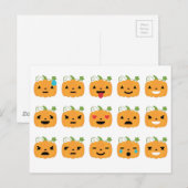 halloween pomkin emojis briefkaart (Voorkant / Achterkant)
