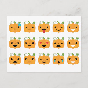 halloween pomkin emojis briefkaart