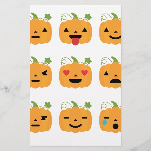halloween pomkin emojis briefpapier (Voorkant)
