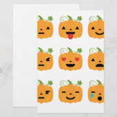 halloween pomkin emojis briefpapier (Voorkant / Achterkant)