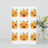 halloween pomkin emojis briefpapier (Staand voorkant)