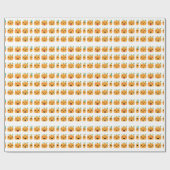 halloween pomkin emojis cadeaupapier (Vlak)