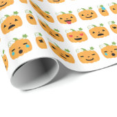 halloween pomkin emojis cadeaupapier (Rol Hoek)