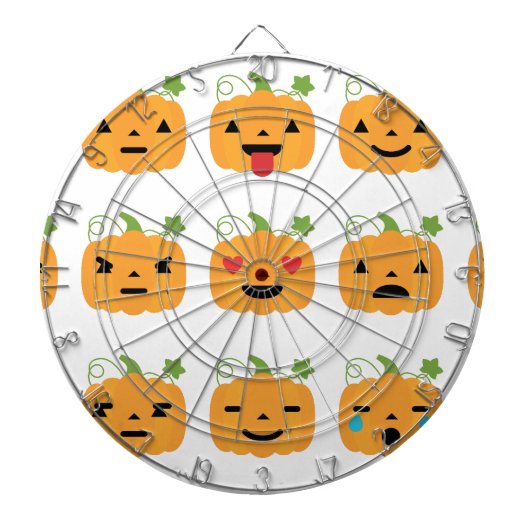 halloween pomkin emojis dartbord (Voorkant)