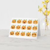 halloween pomkin emojis kaart (Gele Bloem)