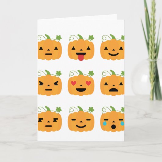 halloween pomkin emojis kaart (Voorkant)