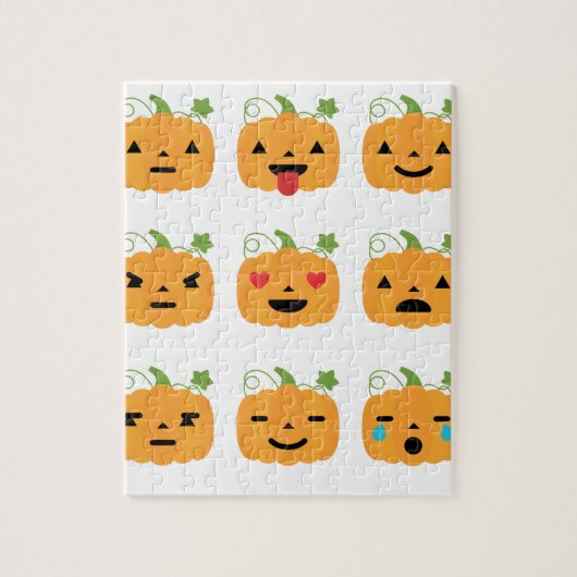 halloween pomkin emojis legpuzzel (Verticaal)