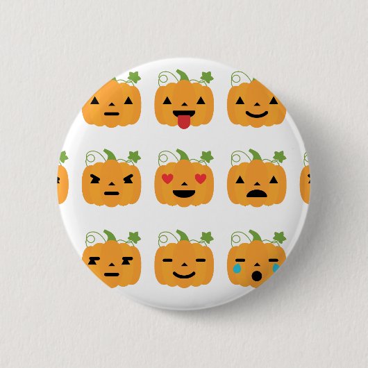 halloween pomkin emojis ronde button 5,7 cm (Voorkant)