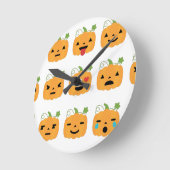 halloween pomkin emojis ronde klok (Hoek)