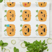 halloween pomkin emojis theedoek (Gevouwen)