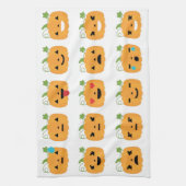 halloween pomkin emojis theedoek (Verticaal)