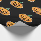 Halloween pomkin (hoekstijl) cadeaupapier (Hoek)