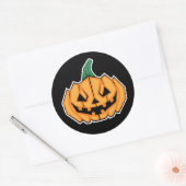 Halloween pomkin (hoekstijl) ronde sticker (Envelop)