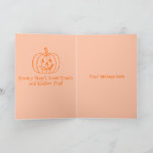 Halloween pomkin onder de maan en sterren kaart (Binnen)