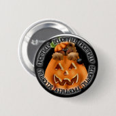 Halloween pomkin spooky pinback ronde button 5,7 cm (Voorkant /achterkant)