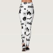 Halloween pomkin-witvis Leggings (Achterkant)