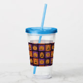 Halloween pomkins acryl drinkbeker (Achterkant)