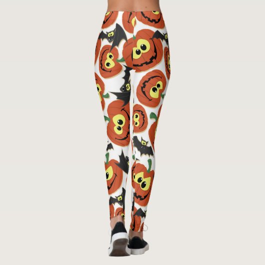 Halloween pomkins and bats Holiday leggings (Achterkant)