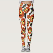 Halloween pomkins and bats Holiday leggings (Voorkant)