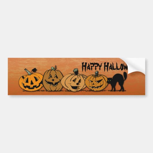 Halloween pomkins bumpersticker (Voorkant)