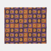 Halloween pomkins fleece deken (Voorkant (Horizontaal))