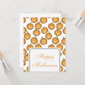 Halloween pomkins kaart (Voorkant / Achterkant in situ)