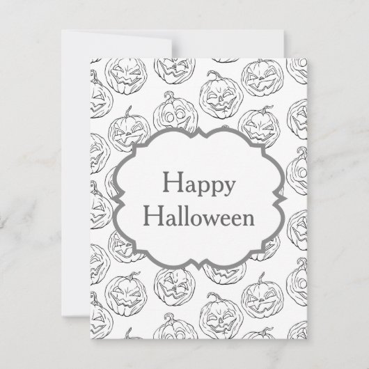 Halloween pomkins kaart (Voorkant)